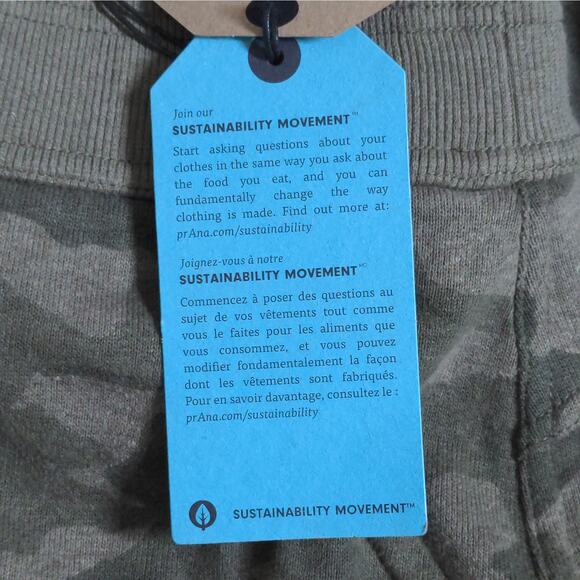 prAna Women's Cozy Up Ankle Pant Jogger Sweatpants UPF Sage Camo S - Picture 11 of 13